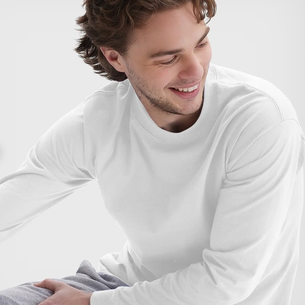 Mens Hanes Beefy Classic White Shirts set of 2 Sz XL New
